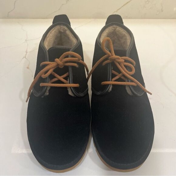 UGG Men's Black Suede Boots with Tan Laces NWOT - Picture 2 of 8